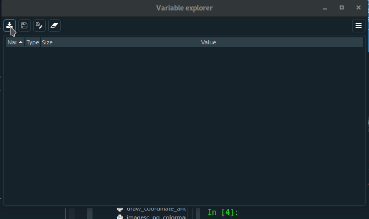 Import of Variable explorer